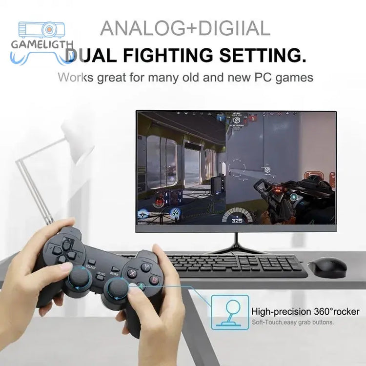 2 PCS 2.4Ghz Wireless Gamepad No Delay Game Controller USB Joystick For PC Android TV Controle for PC BOX GAME BOX GamesLigth