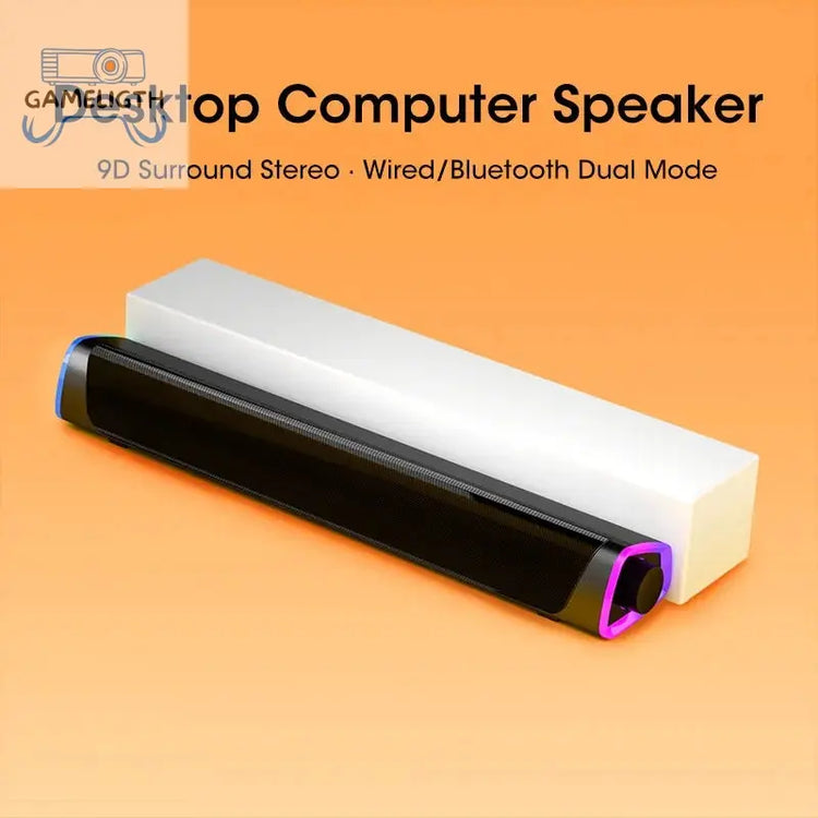 4D Computer Speaker Bar Stereo Sound Subwoofer Bluetooth Speaker For Macbook Laptop Notebook PC Music Player Wired Loudspeaker - GamesLigth