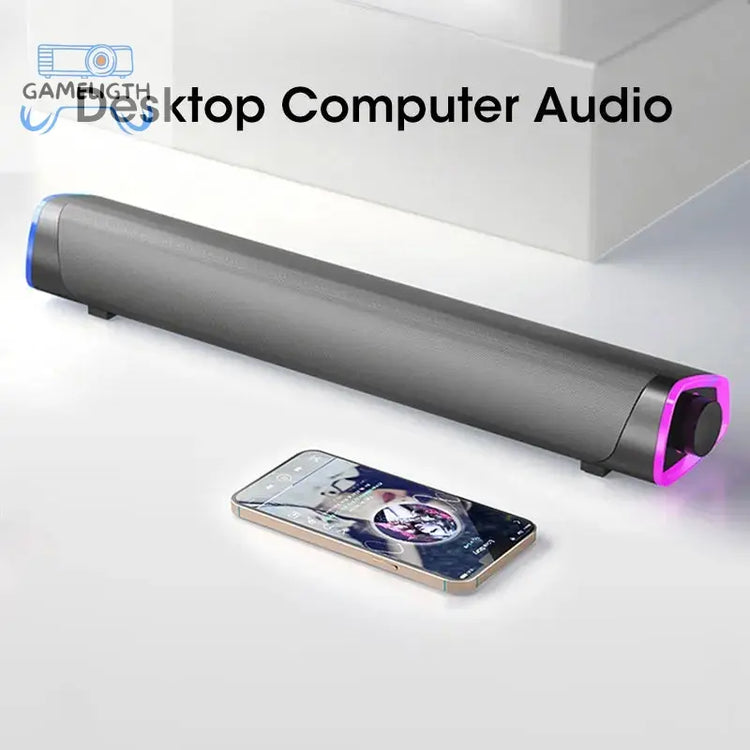 4D Computer Speaker Bar Stereo Sound Subwoofer Bluetooth Speaker For Macbook Laptop Notebook PC Music Player Wired Loudspeaker - GamesLigth