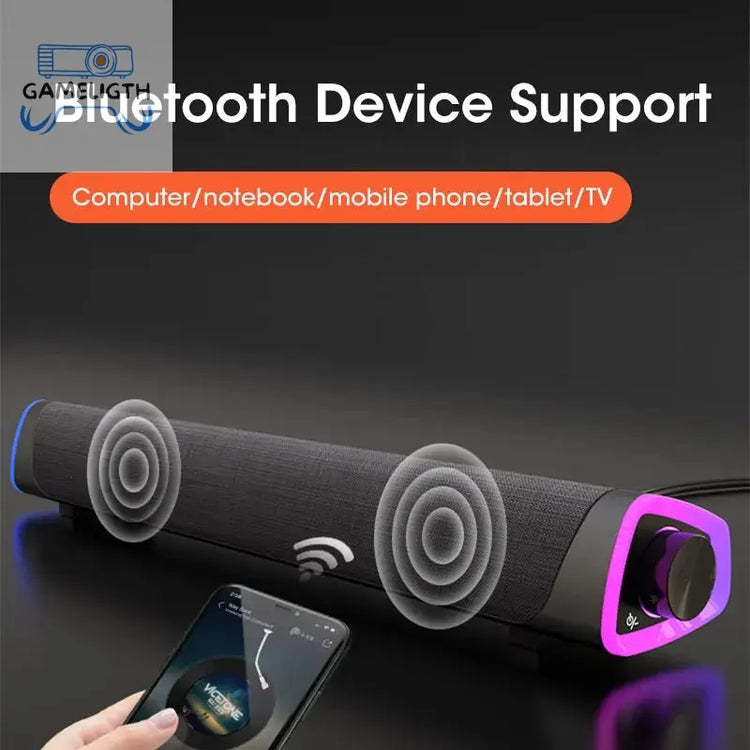 4D Computer Speaker Bar Stereo Sound Subwoofer Bluetooth Speaker For Macbook Laptop Notebook PC Music Player Wired Loudspeaker - GamesLigth
