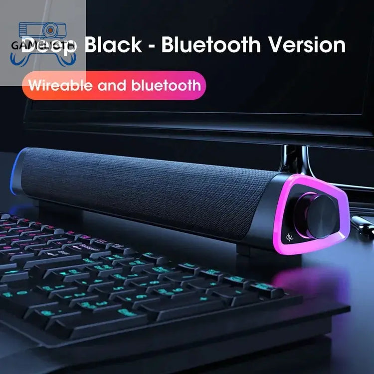 4D Computer Speaker Bar Stereo Sound Subwoofer Bluetooth Speaker For Macbook Laptop Notebook PC Music Player Wired Loudspeaker - GamesLigth