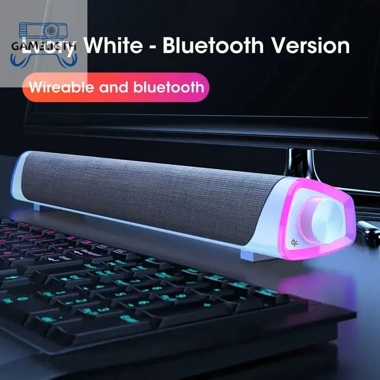4D Computer Speaker Bar Stereo Sound Subwoofer Bluetooth Speaker For Macbook Laptop Notebook PC Music Player Wired Loudspeaker - GamesLigth