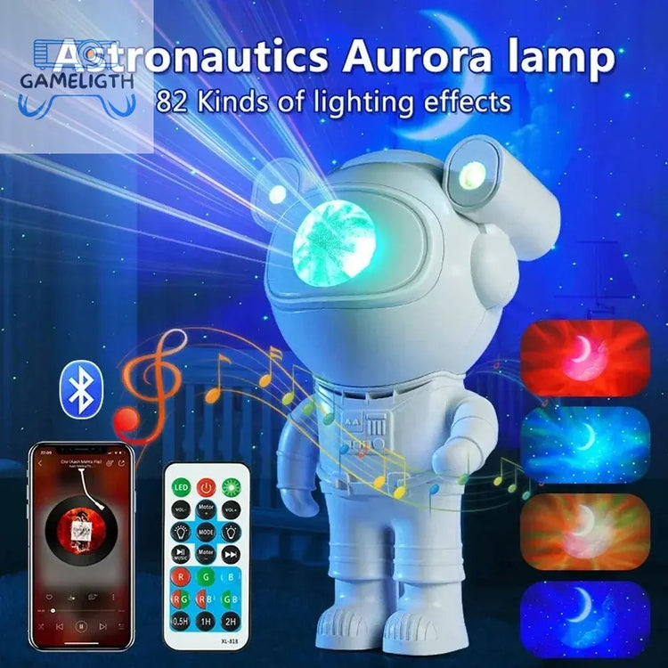 Astro Projector Astronaut Bluetooth Music Projector Astro Aurora Atmosphere Night Light GamesLigth