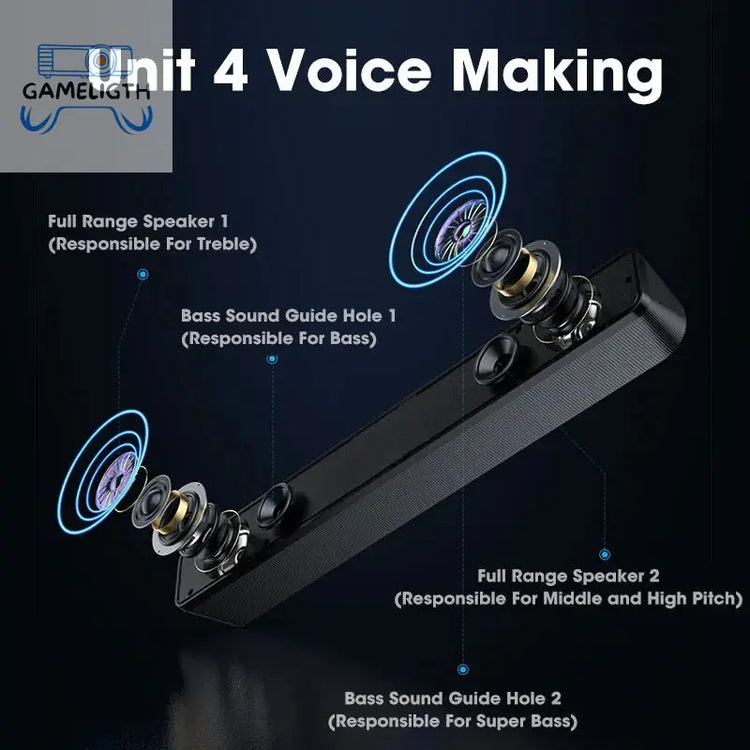 Computer Desktop High-quality Bluetooth Wired Dual-purpose High-volume Microphone Two-in-one Speaker GamesLigth
