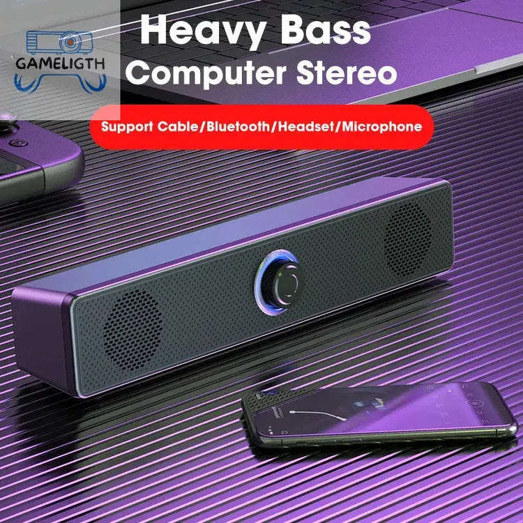 Computer Desktop High-quality Bluetooth Wired Dual-purpose High-volume Microphone Two-in-one Speaker GamesLigth