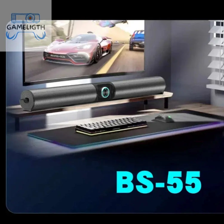 FM Soundbar TV Bluetooth Speakers HDMI/AUX/BT/OPT Connections Soundbars with 2-in-1 Detachable Home Cinema Shengba Sound System GamesLigth