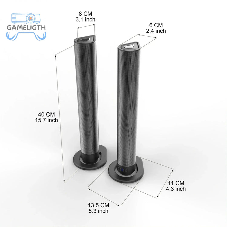 FM Soundbar TV Bluetooth Speakers HDMI/AUX/BT/OPT Connections Soundbars with 2-in-1 Detachable Home Cinema Shengba Sound System GamesLigth