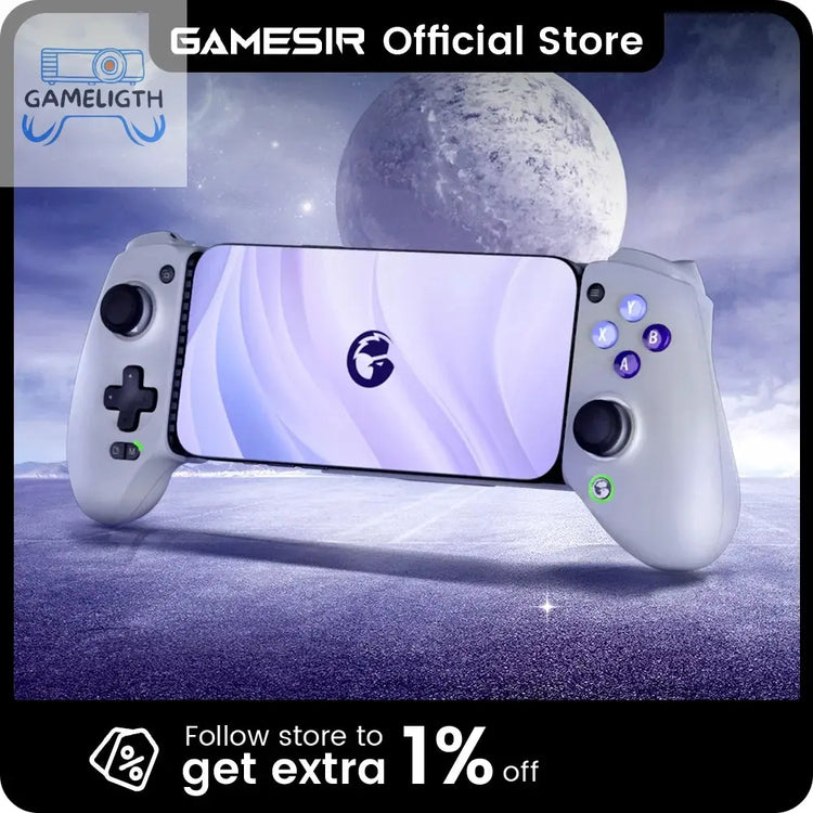 GameSir G8 Galileo Cellphone Gamepad Game Controller with Hall Effect Joystick for iPhone 15 Android Mobile Phone Cloud Gaming GamesLigth