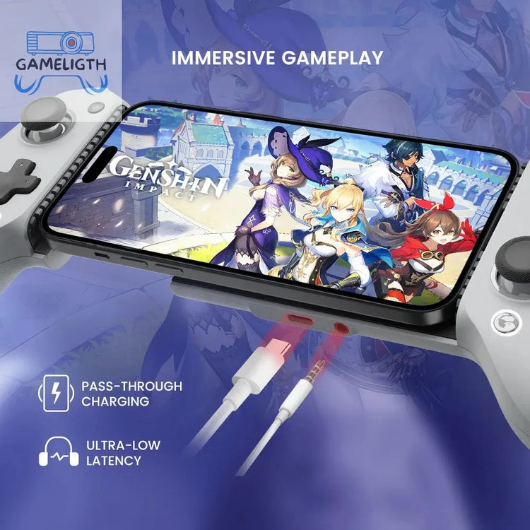 GameSir G8 Galileo Cellphone Gamepad Game Controller with Hall Effect Joystick for iPhone 15 Android Mobile Phone Cloud Gaming GamesLigth
