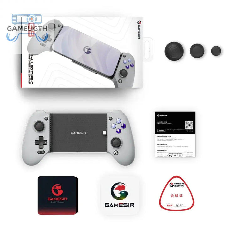 GameSir G8 Galileo Cellphone Gamepad Game Controller with Hall Effect Joystick for iPhone 15 Android Mobile Phone Cloud Gaming GamesLigth