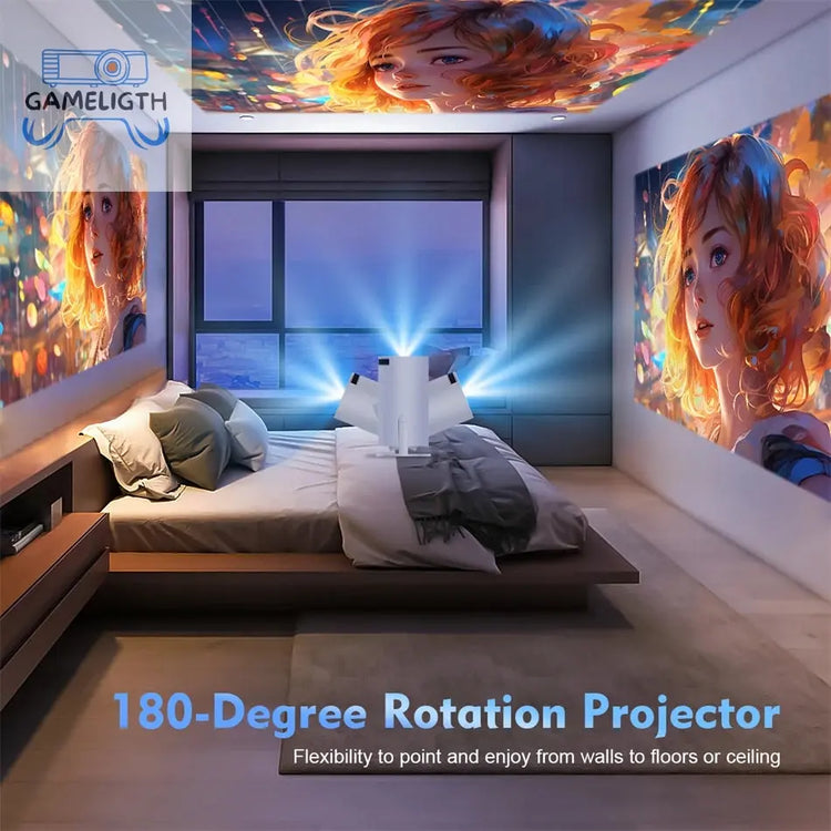 KaiAqua 4K Wifi6 Projector Android 11 260 ANSI Dual WIFI Allwinner H713 BT5.0 1280*720P Home Cinema Outdoor portable HT88 Pro GamesLigth