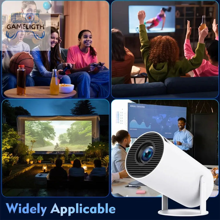 KaiAqua 4K Wifi6 Projector Android 11 260 ANSI Dual WIFI Allwinner H713 BT5.0 1280*720P Home Cinema Outdoor portable HT88 Pro GamesLigth