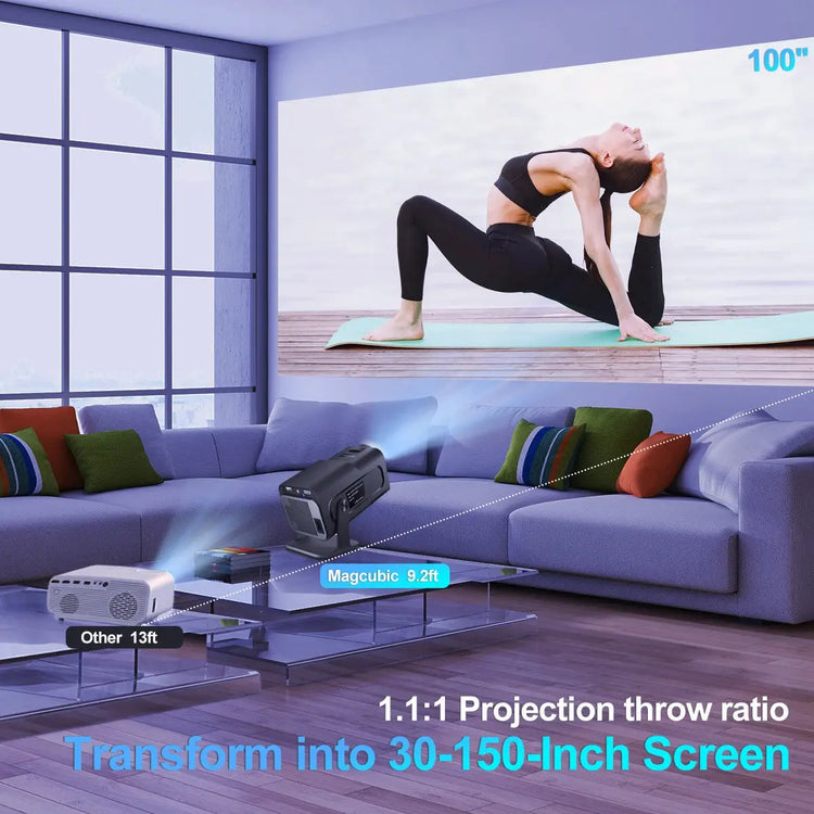 Magcubic 4K Android 11 Projector Native 1080P 390ANSI HY320 Dual Wifi6 BT5.0 1920*1080P Cinema portable Projetor upgrated HY300 GamesLigth