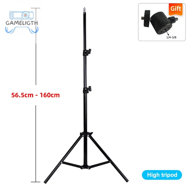 Projector Bracket Travel Tripod Speaker Stand Extendable 110cm 160cm Accessories Mount Ball Head for Laptop DSLR Camera Outdoor GamesLigth
