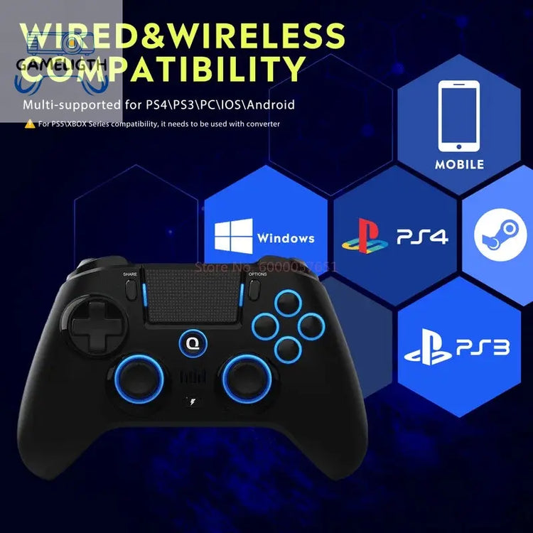 Qrd Spark N5 Game Controller Wireless/Wired Dual Hall Linear Effect Joystick Trigger For Nintend Switch/Pc/Ps4/Ps3/Phone Handle GamesLigth