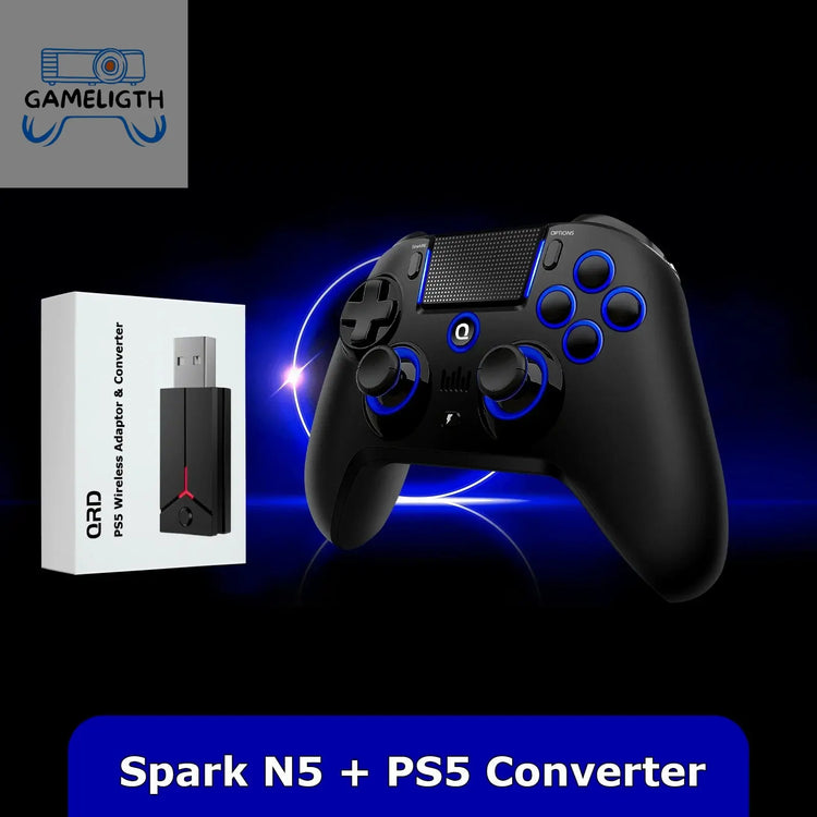 Qrd Spark N5 Game Controller Wireless/Wired Dual Hall Linear Effect Joystick Trigger For Nintend Switch/Pc/Ps4/Ps3/Phone Handle GamesLigth