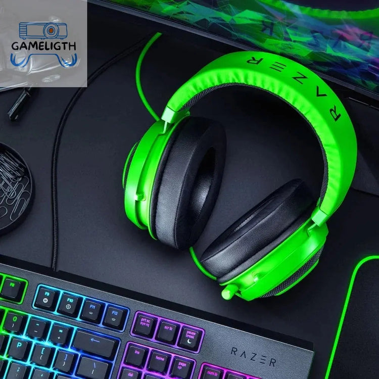 Razer Kraken Pro V2 Gaming Headset Headphone for Wired Headphones Microphone 7.1 Surround Sound for Xbox One PS4 Gamer Earphone GamesLigth