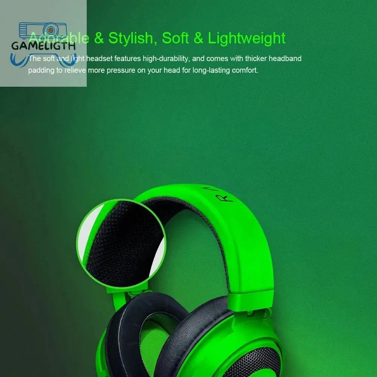 Razer Kraken Pro V2 Gaming Headset Headphone for Wired Headphones Microphone 7.1 Surround Sound for Xbox One PS4 Gamer Earphone GamesLigth