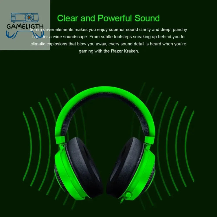 Razer Kraken Pro V2 Gaming Headset Headphone for Wired Headphones Microphone 7.1 Surround Sound for Xbox One PS4 Gamer Earphone GamesLigth