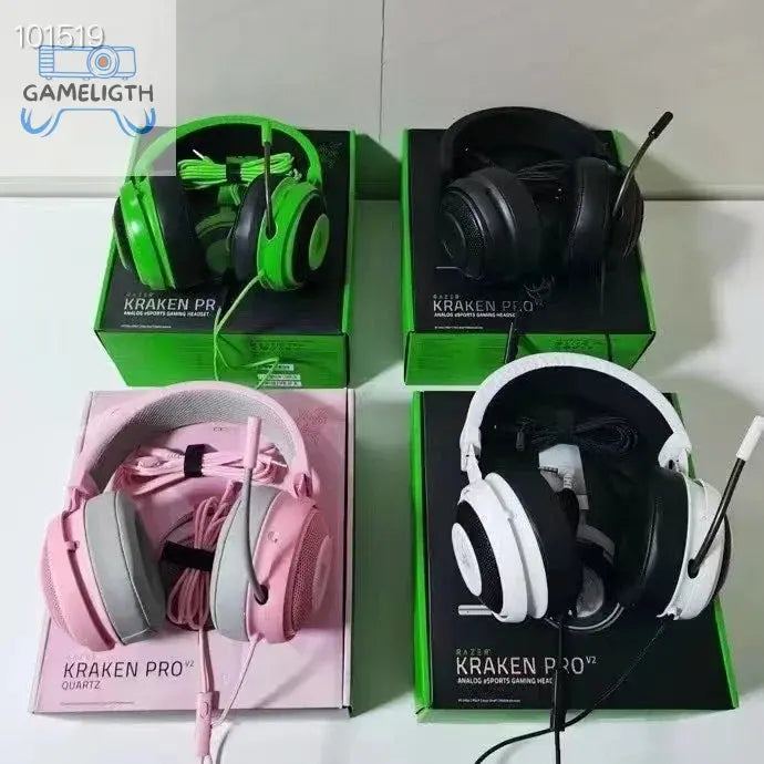 Razer Kraken Pro V2 Gaming Headset Headphone for Wired Headphones Microphone 7.1 Surround Sound for Xbox One PS4 Gamer Earphone GamesLigth