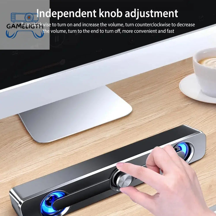 Salange Bluetooth Speaker SoundBar Wireless / Wired Stereo Speakers For Projector TV PC Laptop Computer Subwoofer Home Theater GamesLigth