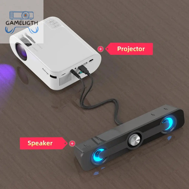 Salange Bluetooth Speaker SoundBar Wireless / Wired Stereo Speakers For Projector TV PC Laptop Computer Subwoofer Home Theater GamesLigth