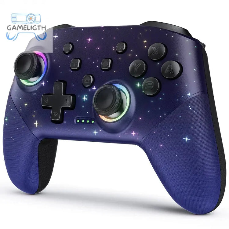Switch Controller, LED Star Wireless Pro Controller for Switch/Lite/OLED, Multi-Platform Windows PC/IOS/Android Controller with GamesLigth