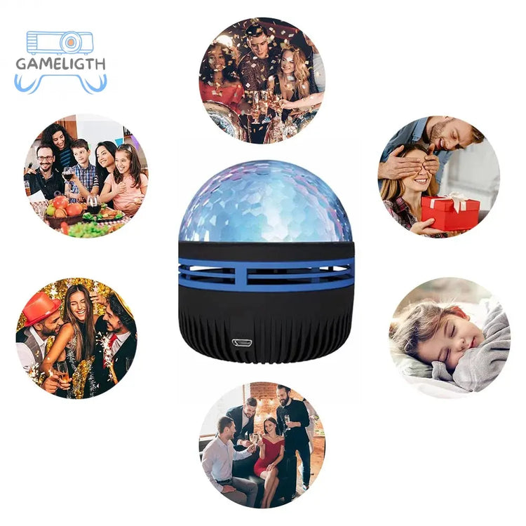 USB Aurora Projection Mini Lamp Creative Atmosphere Night Light Ground Projector Photo Lamp for Birthday Gift GamesLigth