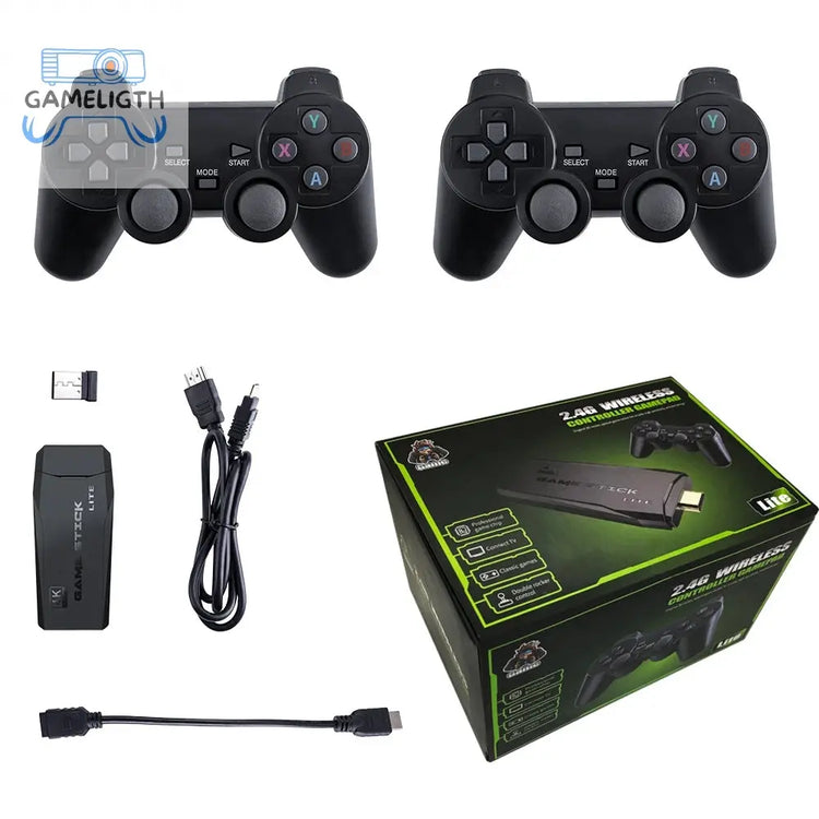 Video Game Console 64G Built-in 20000 Games Retro handheld Game Console Wireless Controller Game Player For Children Xmas Gifts GamesLigth