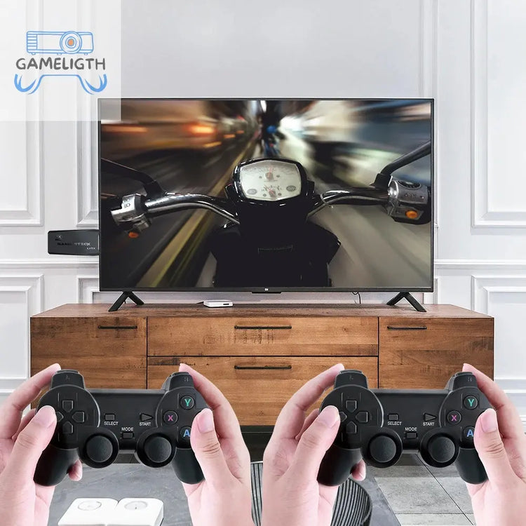 Video Game Console 64G Built-in 20000 Games Retro handheld Game Console Wireless Controller Game Player For Children Xmas Gifts GamesLigth