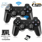 2 PCS 2.4Ghz Wireless Gamepad No Delay Game Controller USB Joystick For PC Android TV Controle for PC BOX GAME BOX GamesLigth