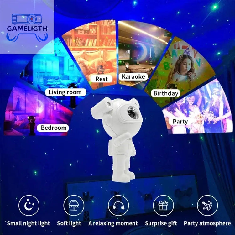 Astro Projector Astronaut Bluetooth Music Projector Astro Aurora Atmosphere Night Light GamesLigth