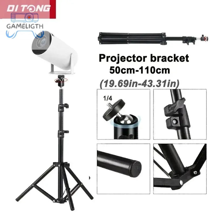 DITONG 110cm Universal Portable Bracket for magcubic HY300 pro Projector Tripod Stand Mount for magcubic HY320mini projector GamesLigth