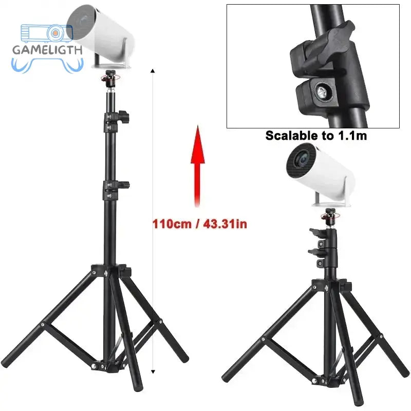 DITONG 110cm Universal Portable Bracket for magcubic HY300 pro Projector Tripod Stand Mount for magcubic HY320mini projector GamesLigth