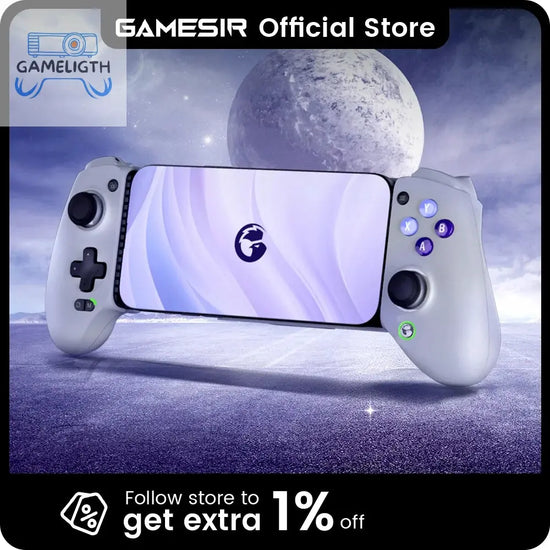 GameSir G8 Galileo Cellphone Gamepad Game Controller with Hall Effect Joystick for iPhone 15 Android Mobile Phone Cloud Gaming GamesLigth