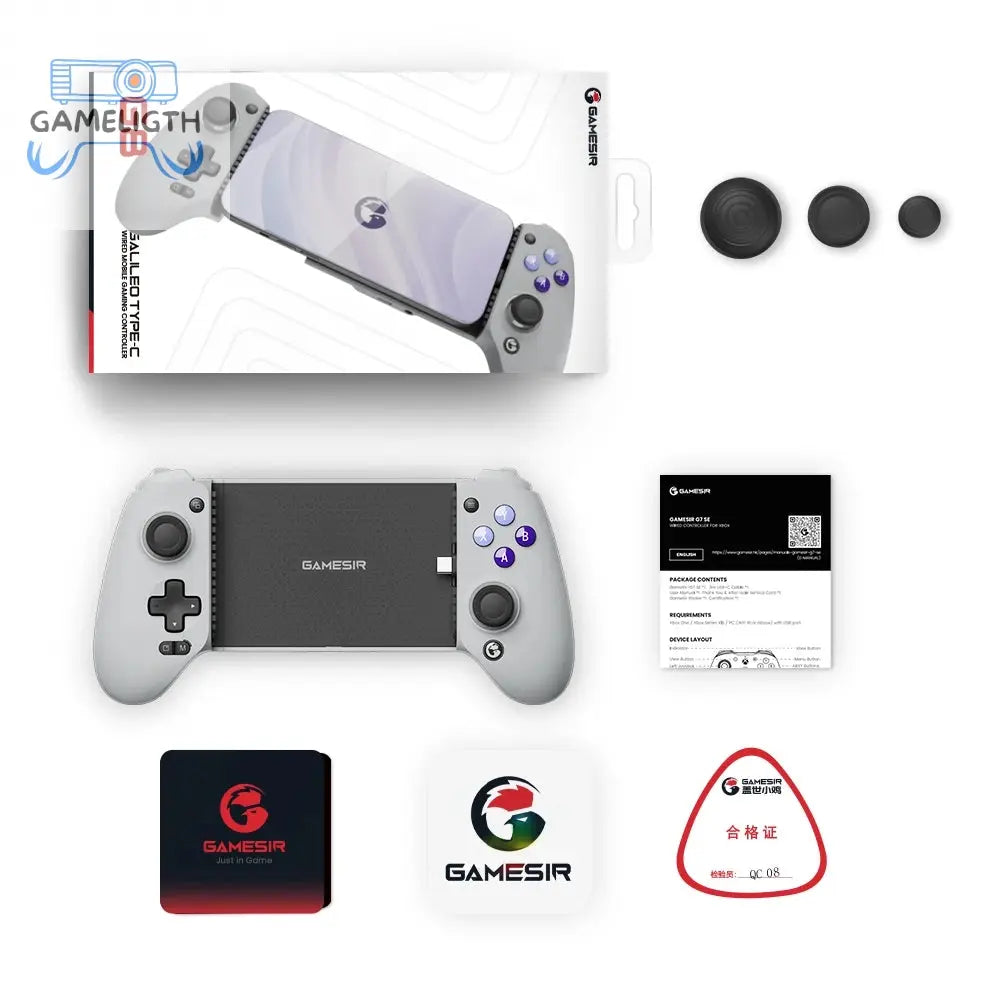 GameSir G8 Galileo Cellphone Gamepad Game Controller with Hall Effect Joystick for iPhone 15 Android Mobile Phone Cloud Gaming GamesLigth