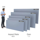 HD Portable Projector Screen 16:9 Foldable Durable Wall Mounted for Outdoor/Indoor 60 70 80 100 120 Inches GamesLigth