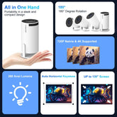 Magcubic Projector Android 11 4K 1280*720P HY300 Dual Wifi 260ANSI 180°flexible BT5.0 Cinema Outdoor Portable Projetor HY300 Pro GamesLigth