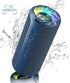 Ortizan X8 Pro Bluetooth Speaker Portable with 40W Stereo Sound,Rich Bass,IPX7 Waterproof, 30H Playtime, Mixed Color Lights,3 EQ GamesLigth