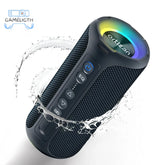 Ortizan X8 Pro Bluetooth Speaker Portable with 40W Stereo Sound,Rich Bass,IPX7 Waterproof, 30H Playtime, Mixed Color Lights,3 EQ GamesLigth