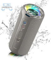 Ortizan X8 Pro Bluetooth Speaker Portable with 40W Stereo Sound,Rich Bass,IPX7 Waterproof, 30H Playtime, Mixed Color Lights,3 EQ GamesLigth