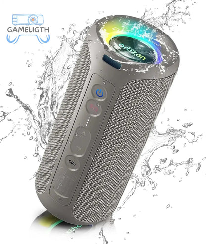 Ortizan X8 Pro Bluetooth Speaker Portable with 40W Stereo Sound,Rich Bass,IPX7 Waterproof, 30H Playtime, Mixed Color Lights,3 EQ GamesLigth