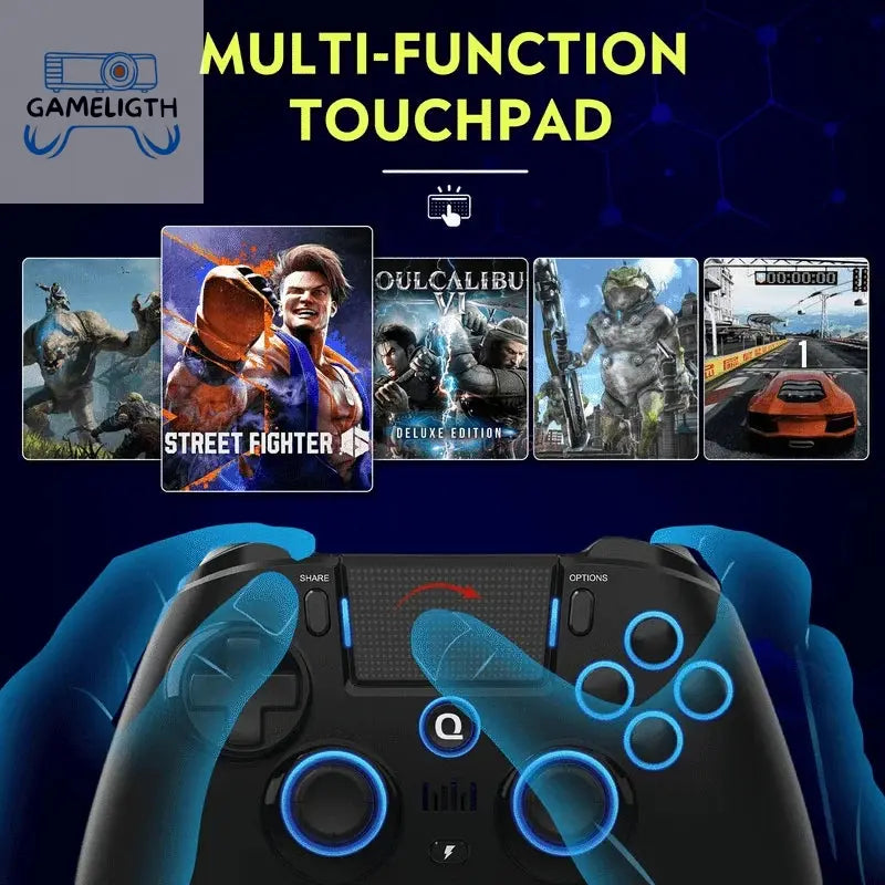 Qrd Spark N5 Game Controller Wireless/Wired Dual Hall Linear Effect Joystick Trigger For Nintend Switch/Pc/Ps4/Ps3/Phone Handle GamesLigth