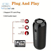 T&G TG117 Portable Bluetooth Speaker Outdoor Wireless Woofer Free Call /FM/TF Card/USB Flash Drive Connect Mobile Phone/Tablet GamesLigth