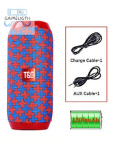T&G TG117 Portable Bluetooth Speaker Outdoor Wireless Woofer Free Call /FM/TF Card/USB Flash Drive Connect Mobile Phone/Tablet GamesLigth