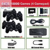 Video Game Console 64G Built-in 20000 Games Retro handheld Game Console Wireless Controller Game Player For Children Xmas Gifts GamesLigth